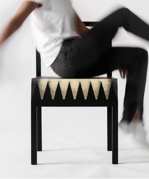 ilyas chozhobekov's 'a chair on which to sit' is a spiky optical illusion