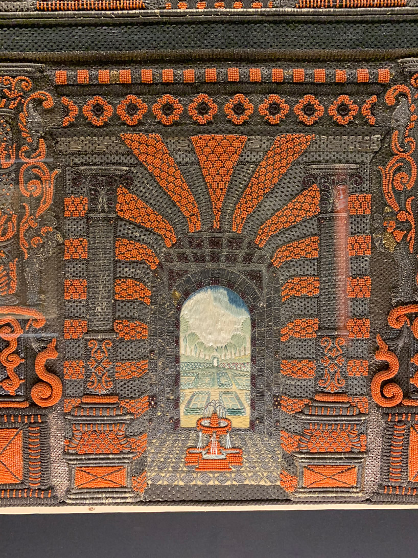 baroque architecture in silver and coral