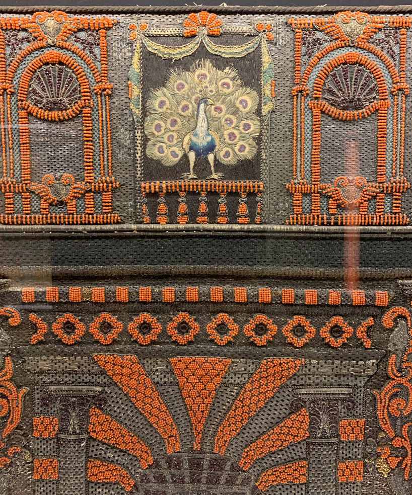 baroque architecture in silver and coral