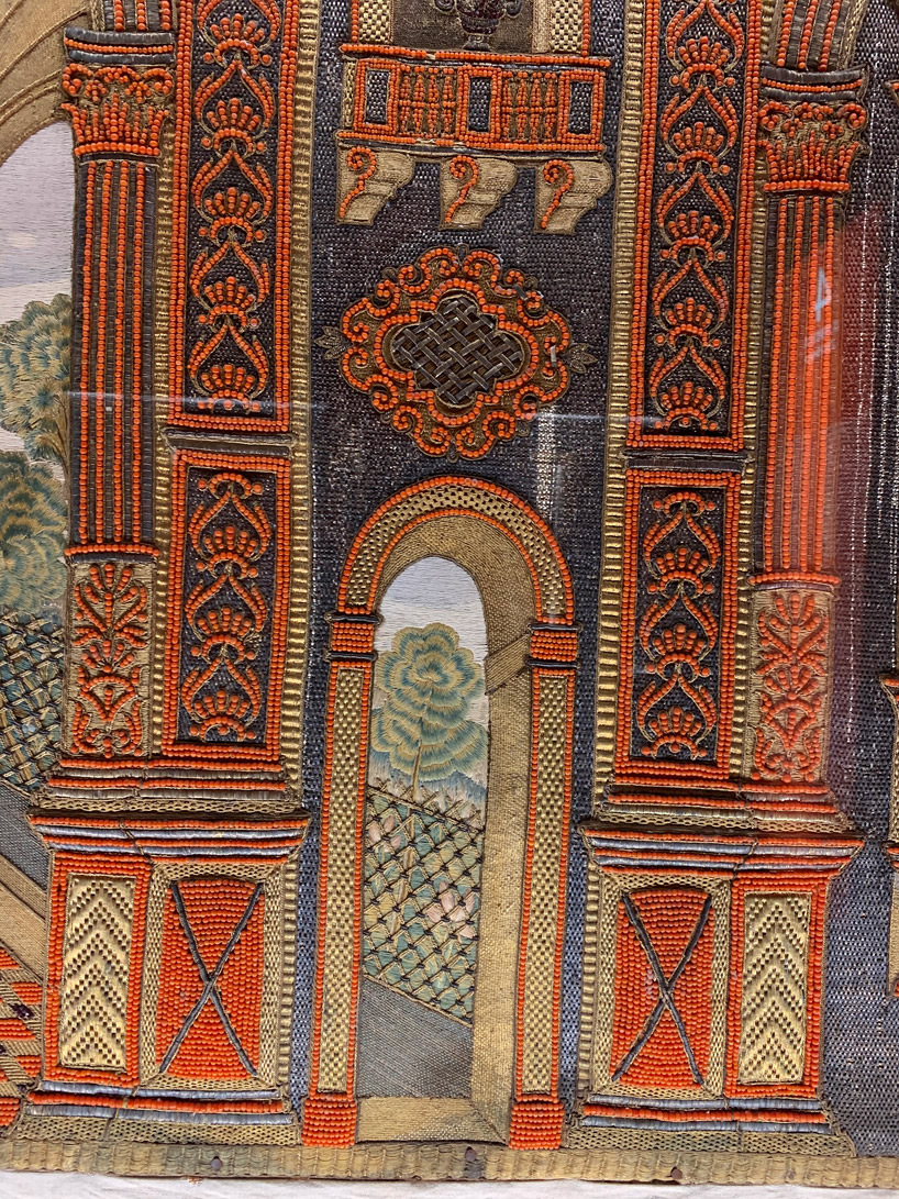 imaginary baroque architecture spaces in silk and coral