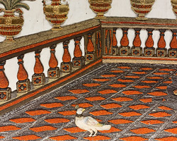 imaginary baroque architecture spaces in silk and coral