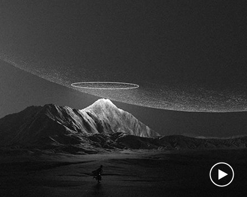 a lone figure runs through an otherworldly landscape in this music video by kachi chan