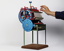 love hultén's marble machine XS makes music as mini marbles systematically drop