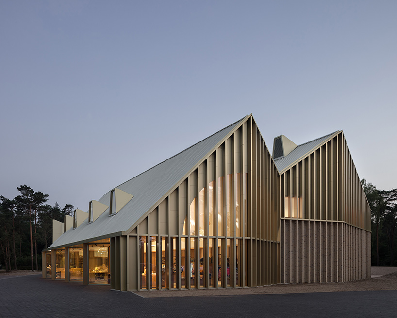 monadnock + de zwarte hond design landmark pavilion for national park in the netherlands