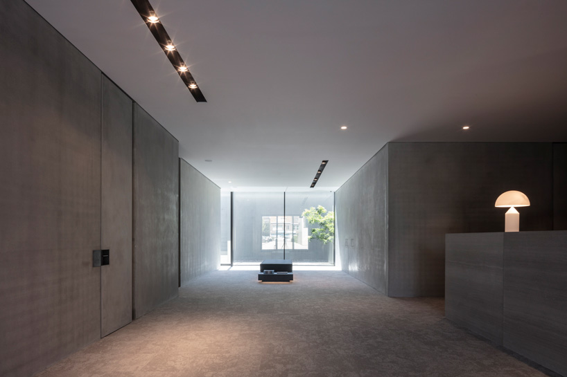 concrete is also present inside the building