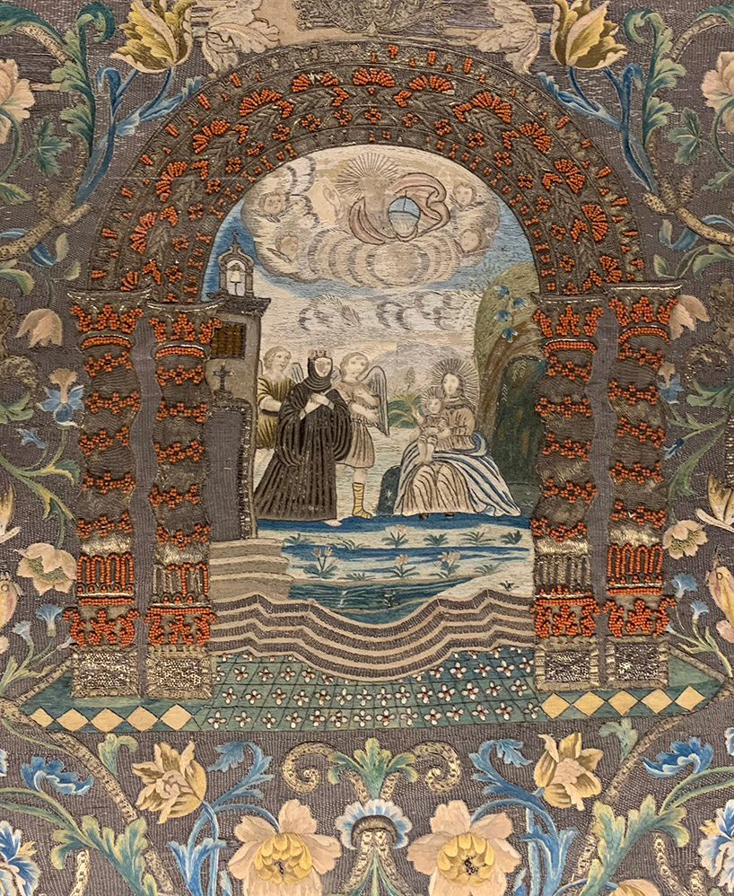 imaginary baroque architecture spaces in silk and coral