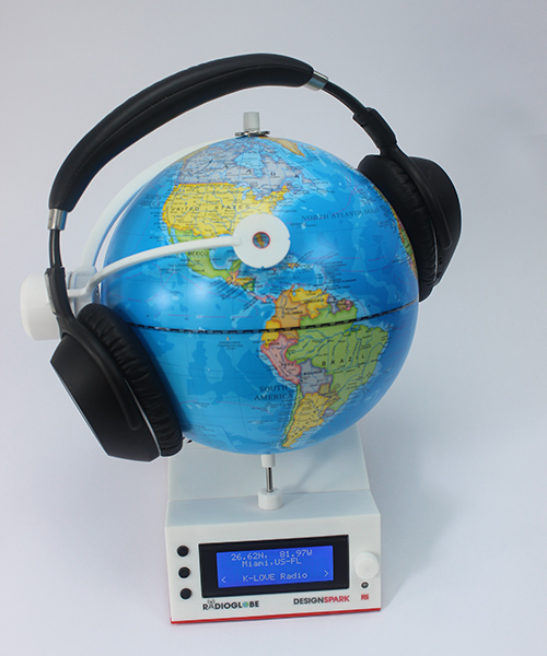 spin your DIY RadioGlobe to search over 2000 web radio stations