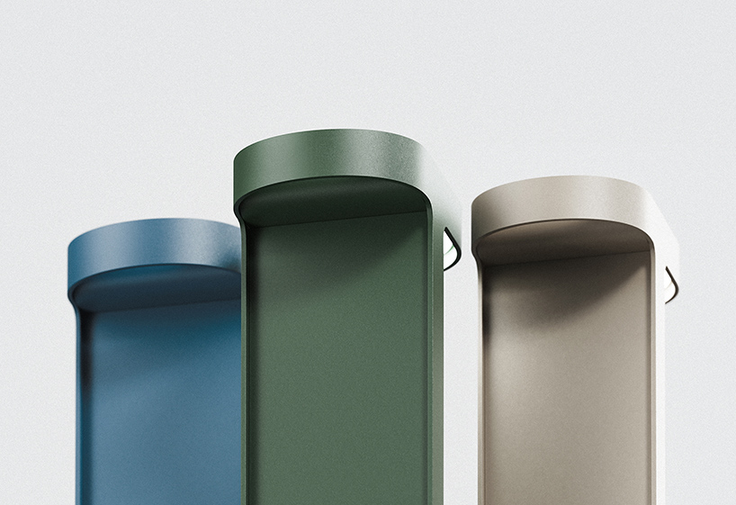 the recto lamp by lee yunjae intersects two planes to create a board and a tray