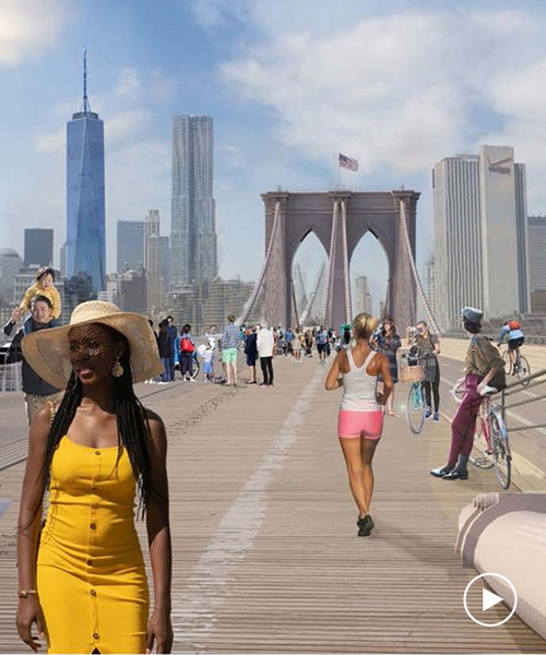 'reimagining brooklyn bridge' competition winners propose glass walkways and urban forests