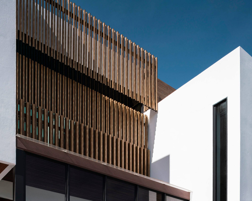wood planks on the house's exterior