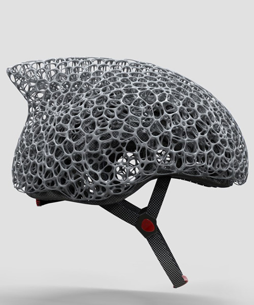 made with parametric design, the voronoi bicycle helmet is both safe and lightweight