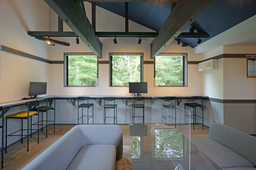 yuji tanabe completes flexible office spaces with a multifaceted folly in karuizawa, japan