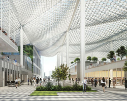 SOM plans zhuhai's 'jiuzhou bay' neighborhood with modular canopies + supertall skyscraper