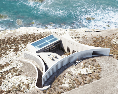 ADD architecture studio wraps 'hedonistic house' in greece with a sweeping outer skin