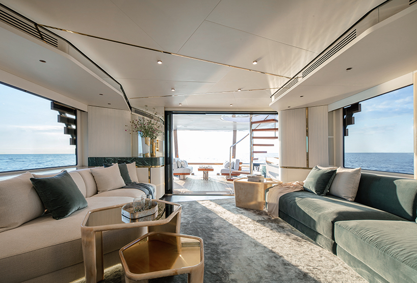 vincenzo de cotiis explores materiality onboard azimut yachts magellano 25 metri