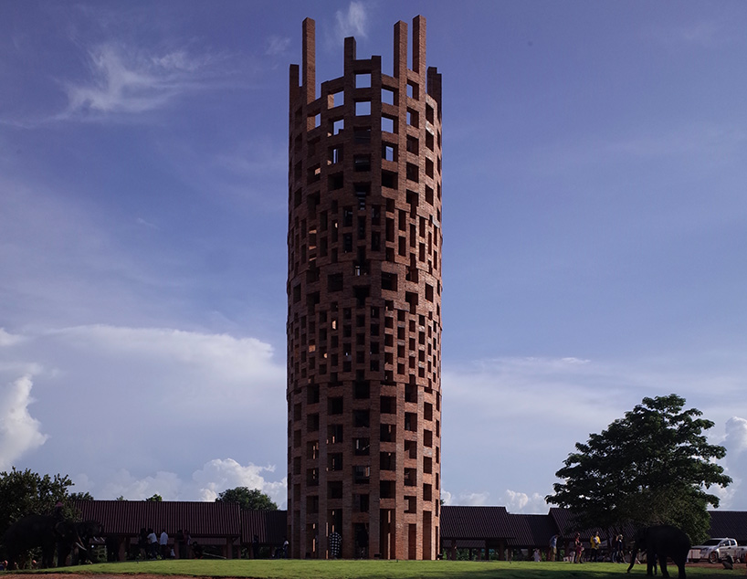 brick observation tower elephant world