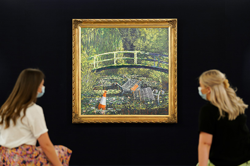 banksy's rebellious adaptation of claude monet masterpiece up for auction at sotheby's