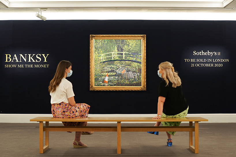 banksy's rebellious adaptation of claude monet masterpiece up for auction at sotheby's
