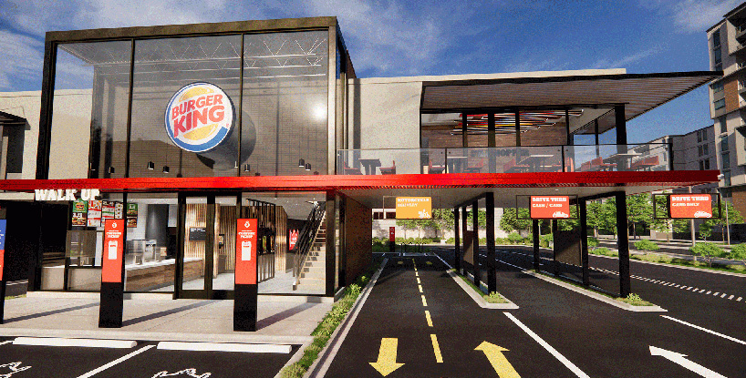 burger king’s restaurant of the future features a touchless, post-pandemic design