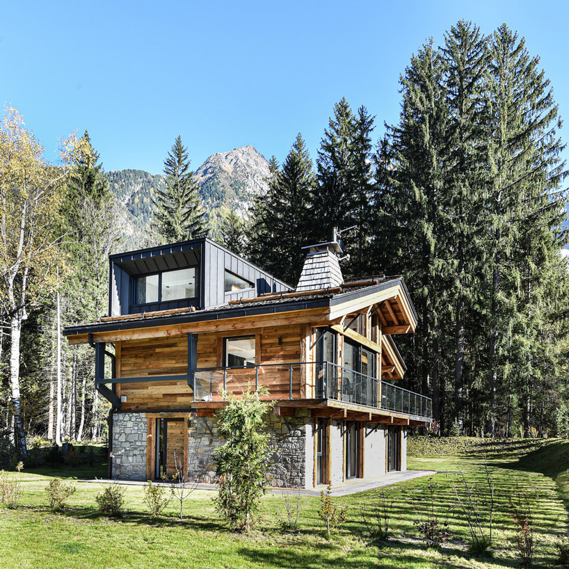 chevallier architectes tops alpine chalets with contemporary dormers in chamonix, france