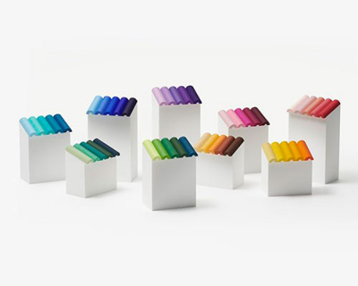 colorful crayon collection looks like roofing for tiny houses