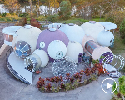 one-of-a-kind concrete bubble house in australia is currently for sale