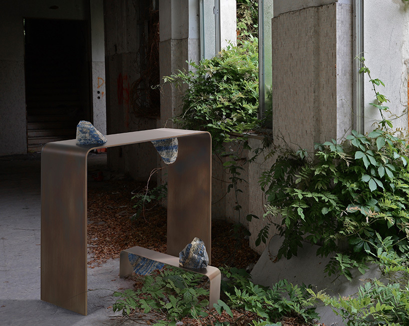 CTRLZAK composes 'agment' functional sculptures using minerals and iron for JCP UNIVERSE