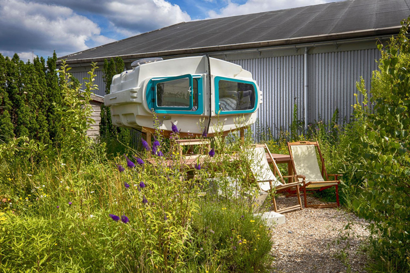 rotterdam's culture campsite lets you sleep in quirky cabins made of upcycled materials