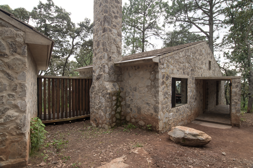 COA arquitectura's cozy stone DSA dwellings are huddled among the woods of jalisco