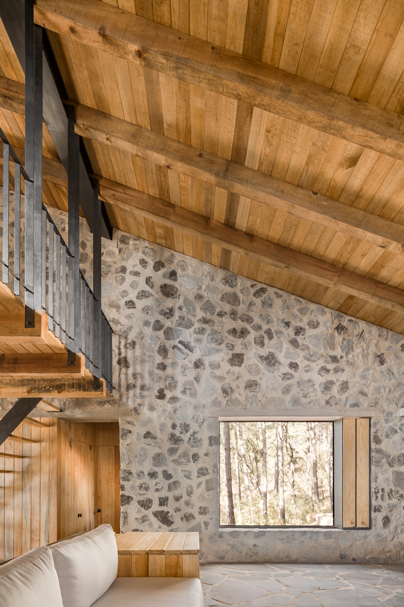COA arquitectura's cozy stone DSA dwellings are huddled among the woods of jalisco