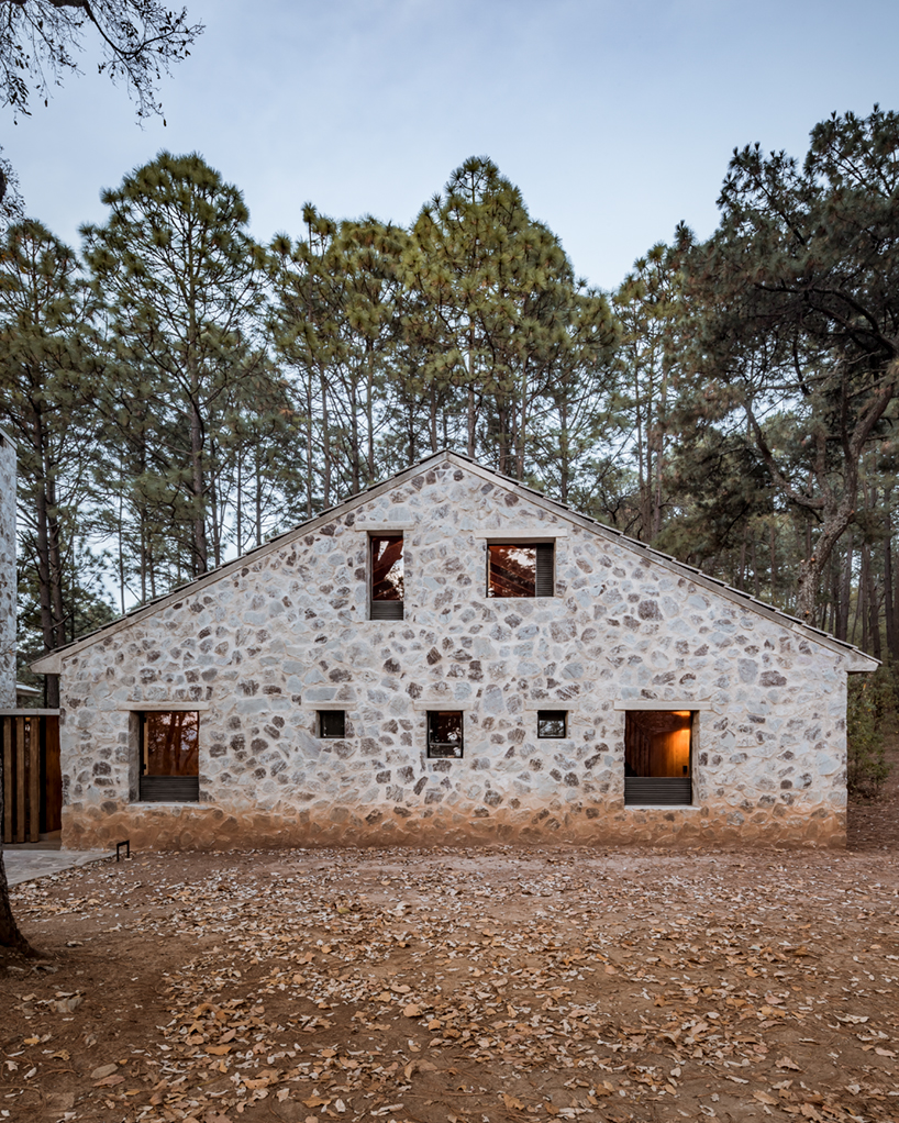 COA arquitectura's cozy stone DSA dwellings are huddled among the woods of jalisco