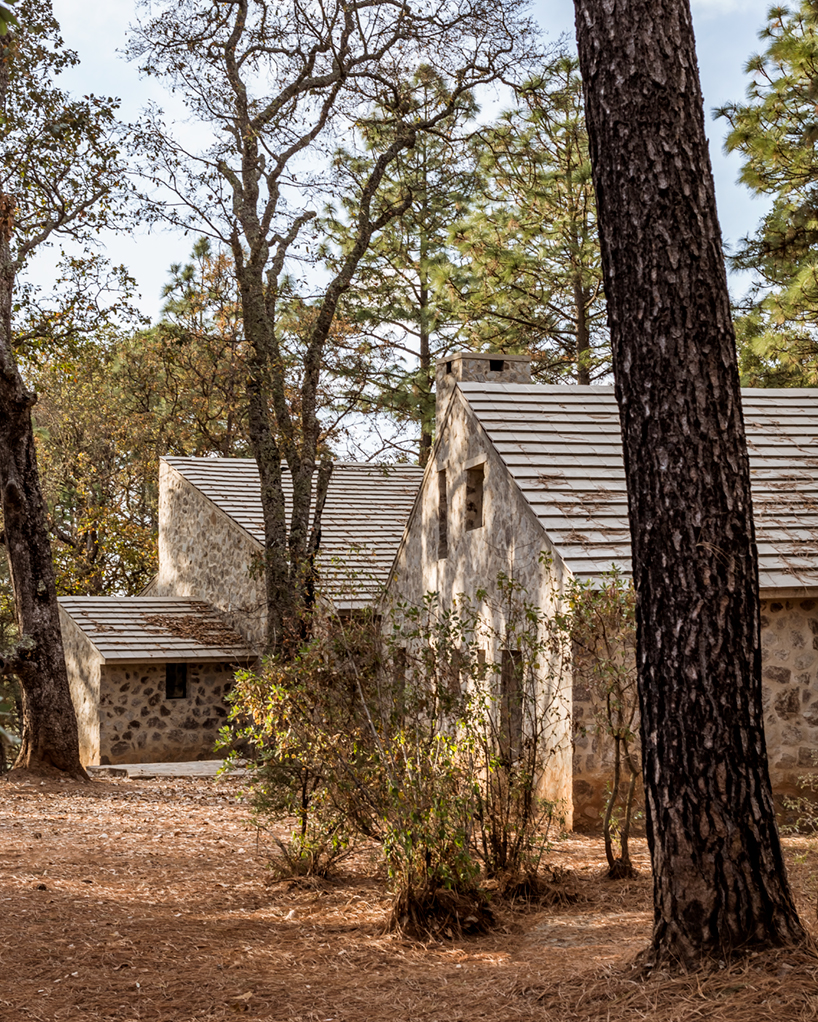 COA arquitectura's cozy stone DSA dwellings are huddled among the woods of jalisco