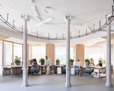 ENORME studio uses movable partitions to create a flexible workspace in madrid