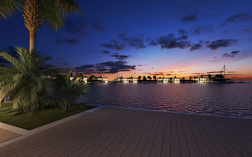 floating modular housing proposal encourages self-sufficient lifestyle in kiribati