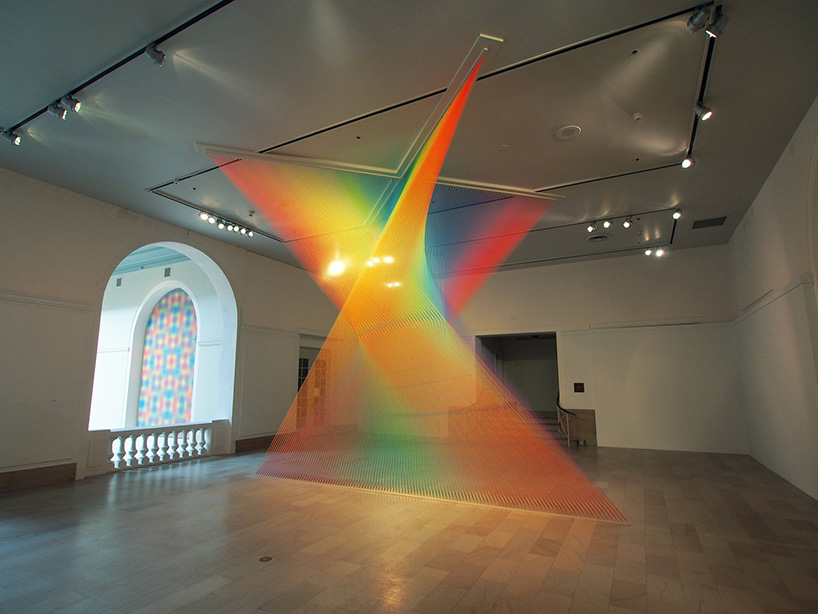 watch gabriel dawe discuss his massive rainbow thread installations