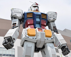 WATCH: giant 'gundam' robot takes a knee in japan