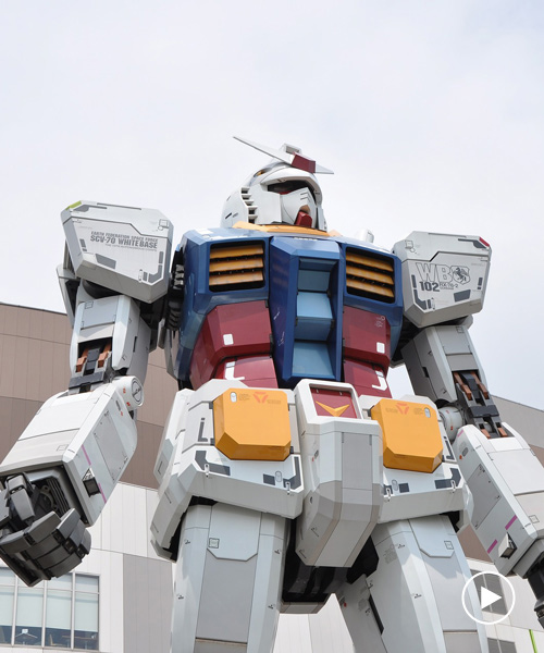 WATCH: giant 'gundam' robot takes a knee in japan