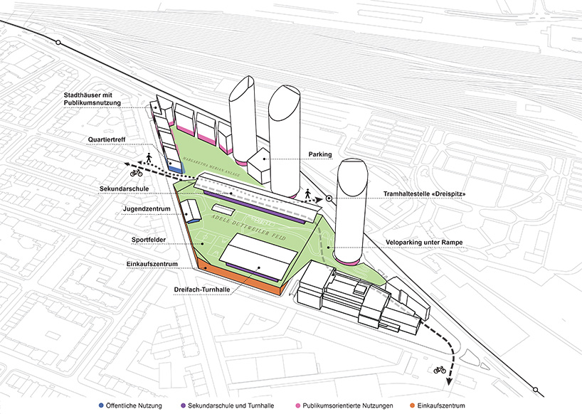 herzog & de meuron to top basel shopping center with school and sports facilities