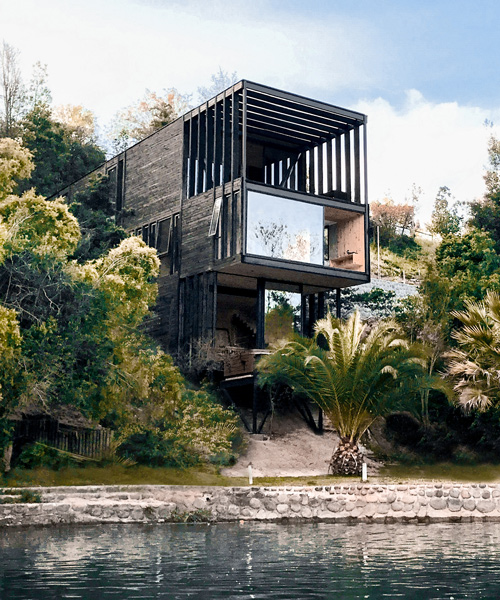 hsu-rudolphy arquitectos embeds 'slope house' into the banks of chile's rapel lake