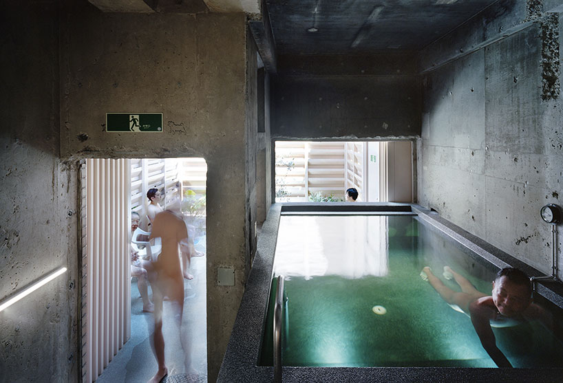 schemata architects completes bold renovation of old public bathhouse in tokyo