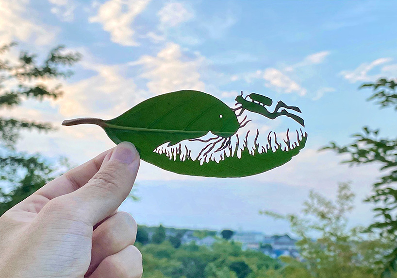Lito Leaf Art Carves Tree Leaves To Create Magnificent Scenes