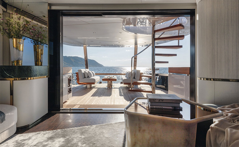 vincenzo de cotiis explores materiality onboard azimut yachts magellano 25 metri