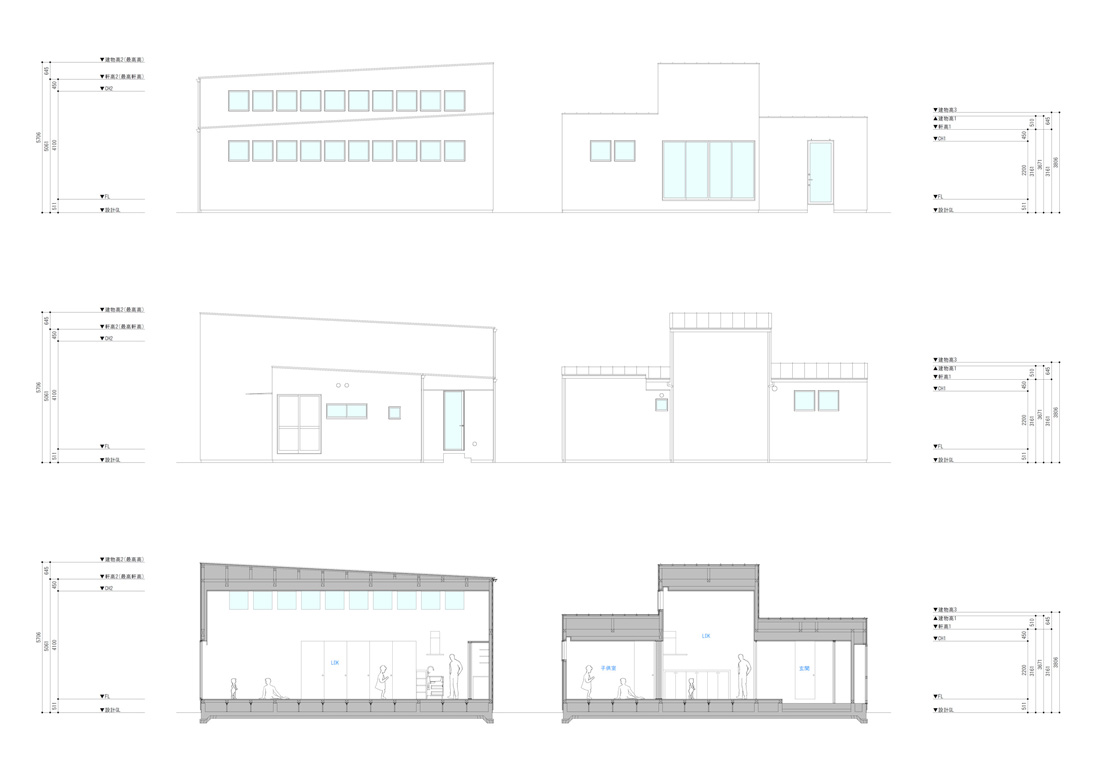 N.A.O completes symmetric, single-story 'house-W' with all-wood interior in japan
