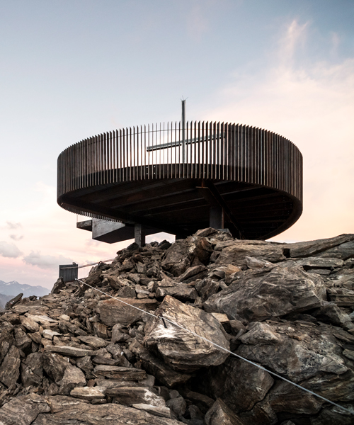 noa* completes ötzi peak observation deck which floats 3,251 meters atop italian glacier