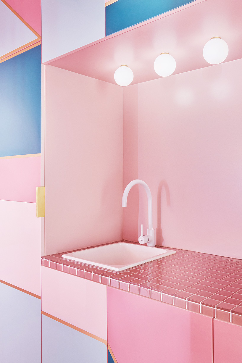 Minimal Fantasy holiday apartment in Madrid is almost completely pink