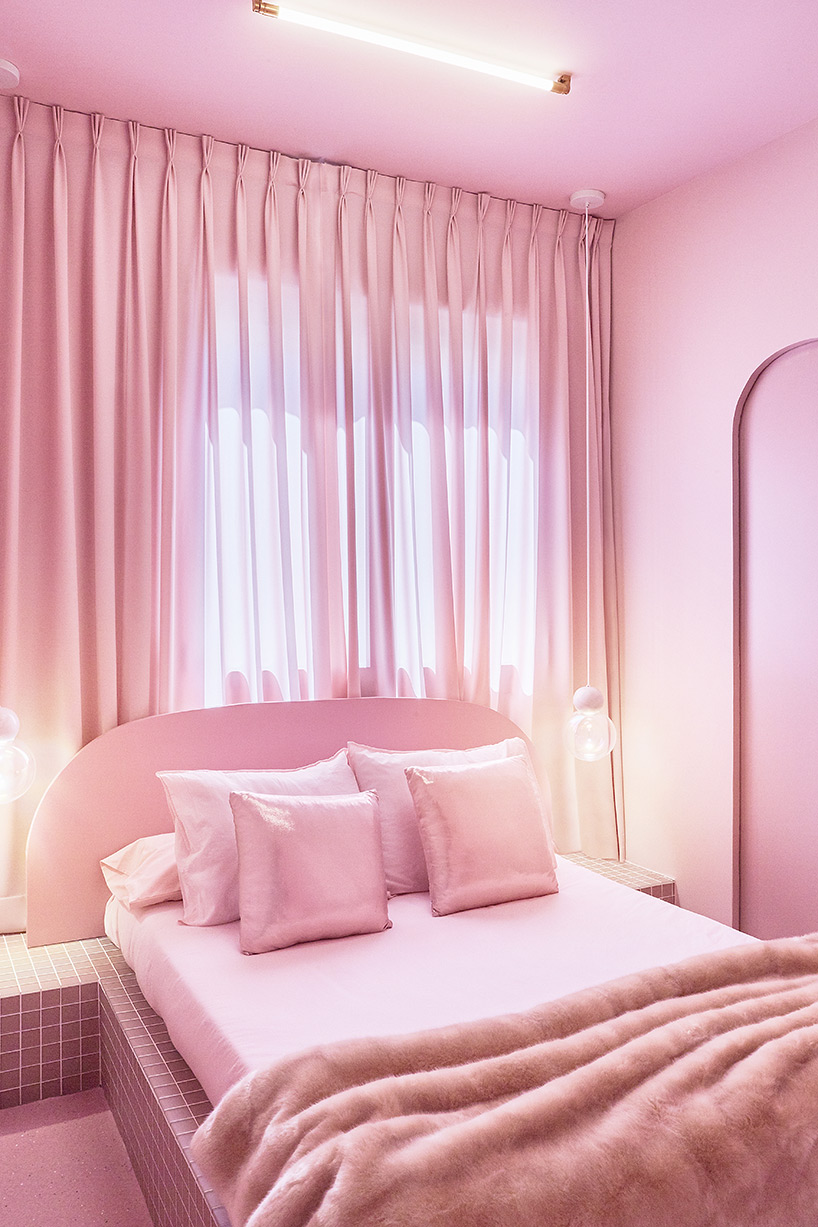 12 shades of pink make up the 'minimal fantasy' apartment in madrid by  patricia bustos