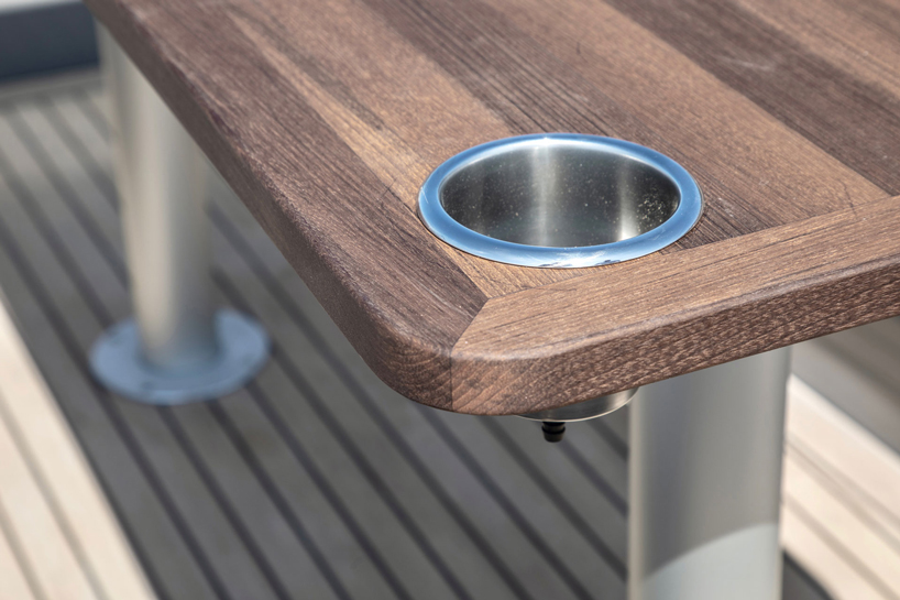 RAND designs the mana 23 electric motorboat as a 'social space on water' designboom