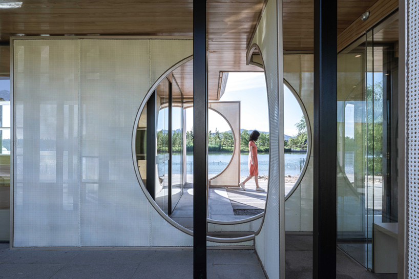 'the screen pavilion' by ray&emilio studio is a complex, clustered space to be explored