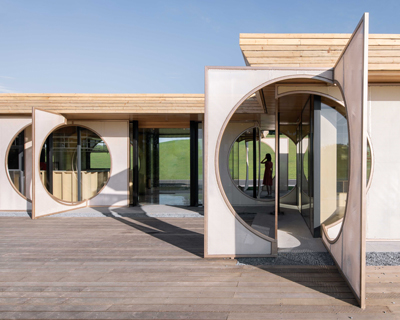 'the screen pavilion' by ray&emilio studio is a complex, clustered space to be explored