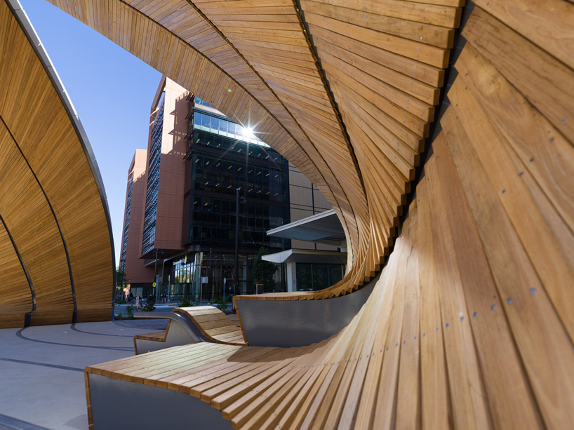 inside the sculptural pavilion by studio chris fox in sydney